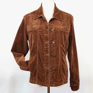 Kikit By Maurice Sasson Chestnut Brown Corduroy Jacket Small